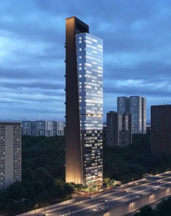 Official architectural rendering of Antonia’s upcoming commercial skyscraper in Ahmedabad